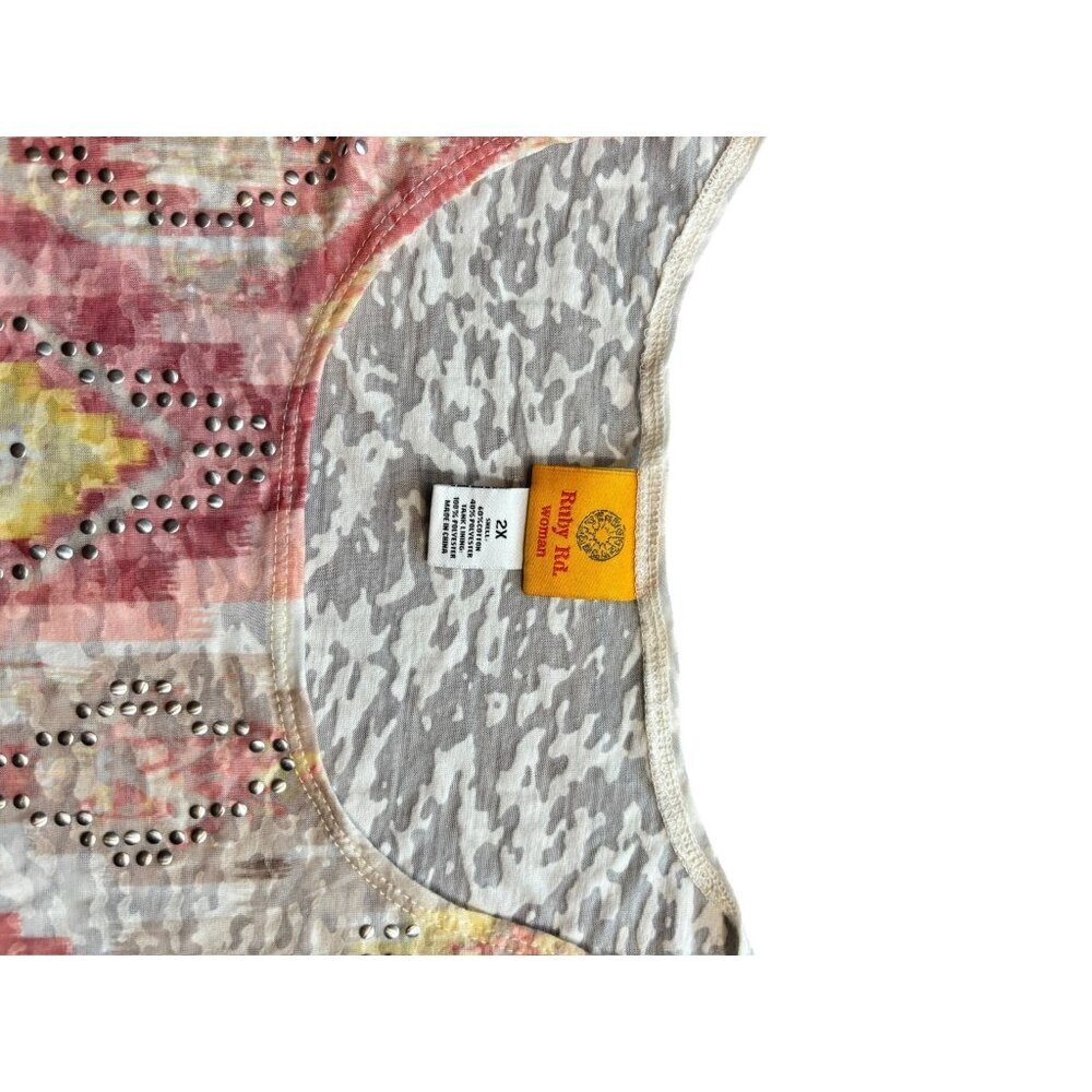 Ruby Rd. Woman White And Pink See-Thru - Picture 3 of 6